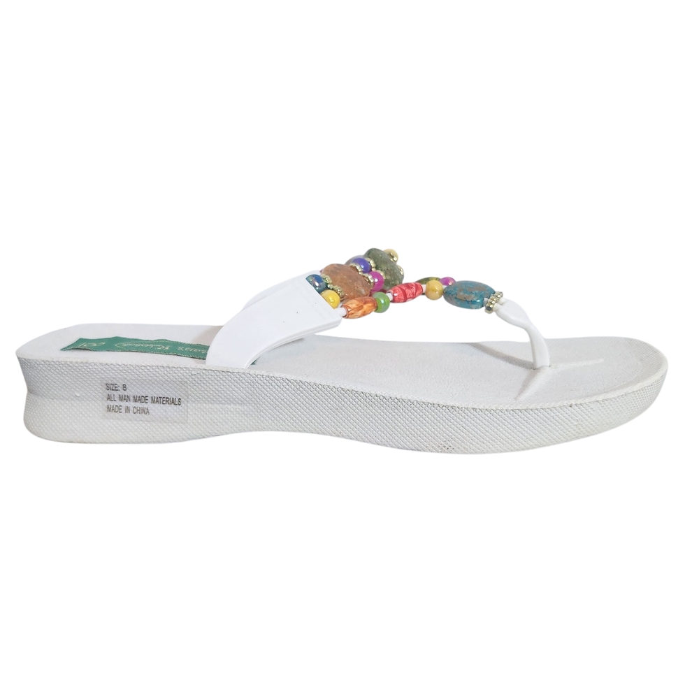 Kristen's Kloset Colorful Beaded Women's Sandals NWOT Size 8 Beaded Flip Flops